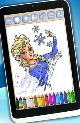 Paint ice princesses android App screenshot 2