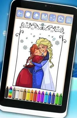 Paint ice princesses android App screenshot 3