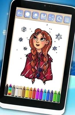 Paint ice princesses android App screenshot 4