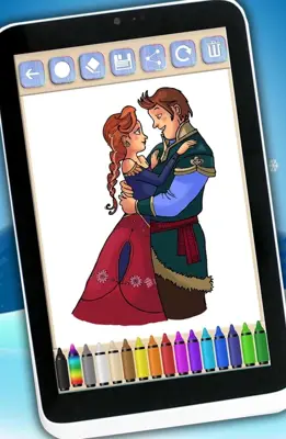 Paint ice princesses android App screenshot 5